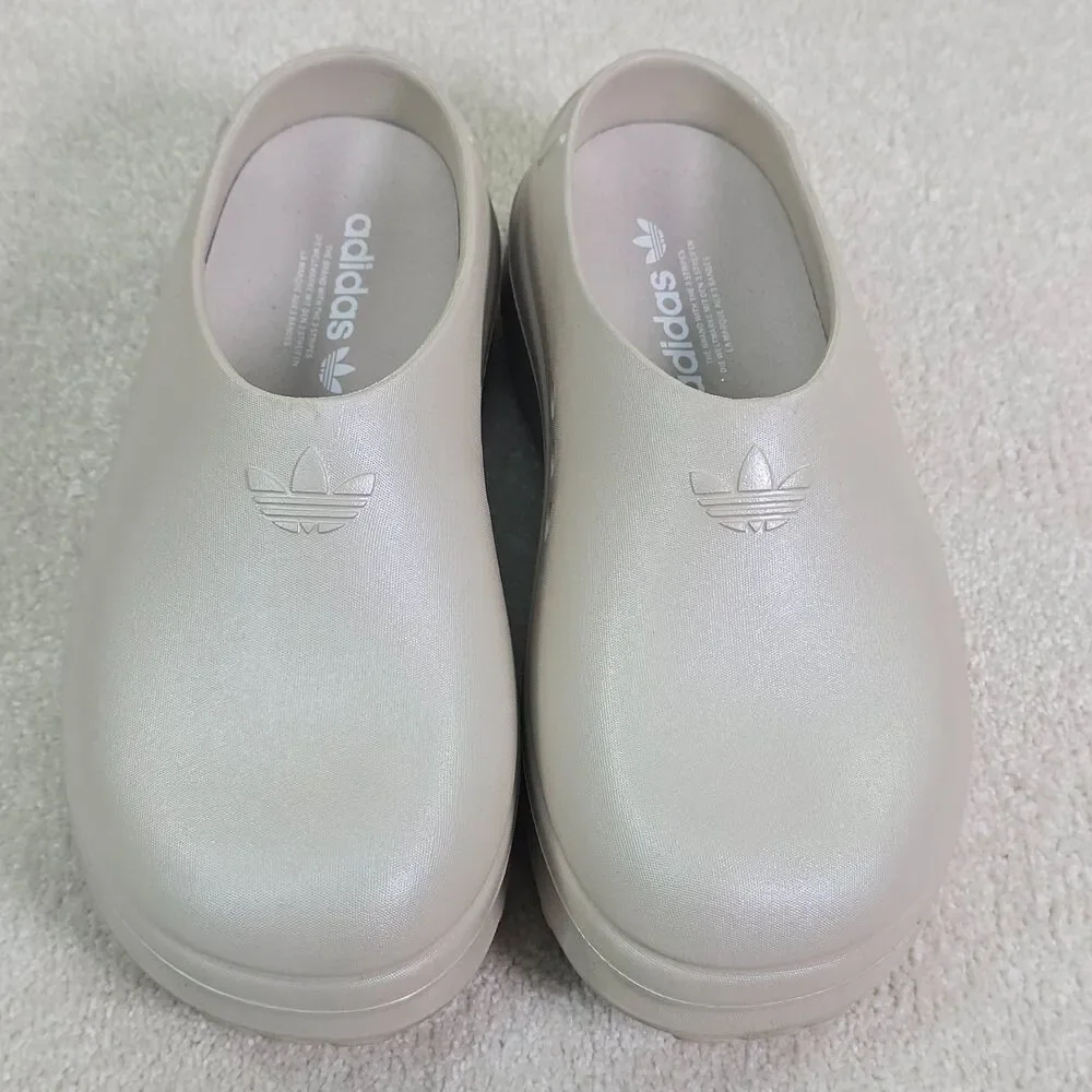 Adidas Adifom Stan Smith Mens Size 8 Beige Casual Platform Slip On Mule Shoes